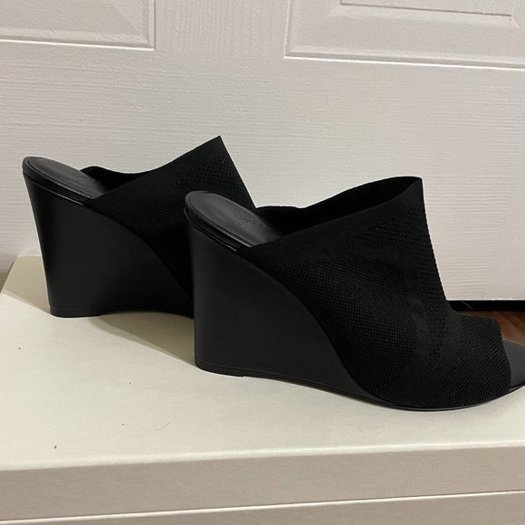 Joie Black Fabric Wedges - Picture 4 of 7